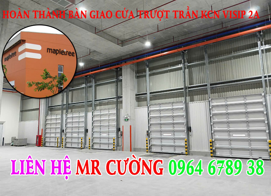 Hoàn thành bàn giao cửa trượt trần KCN Visip 2A